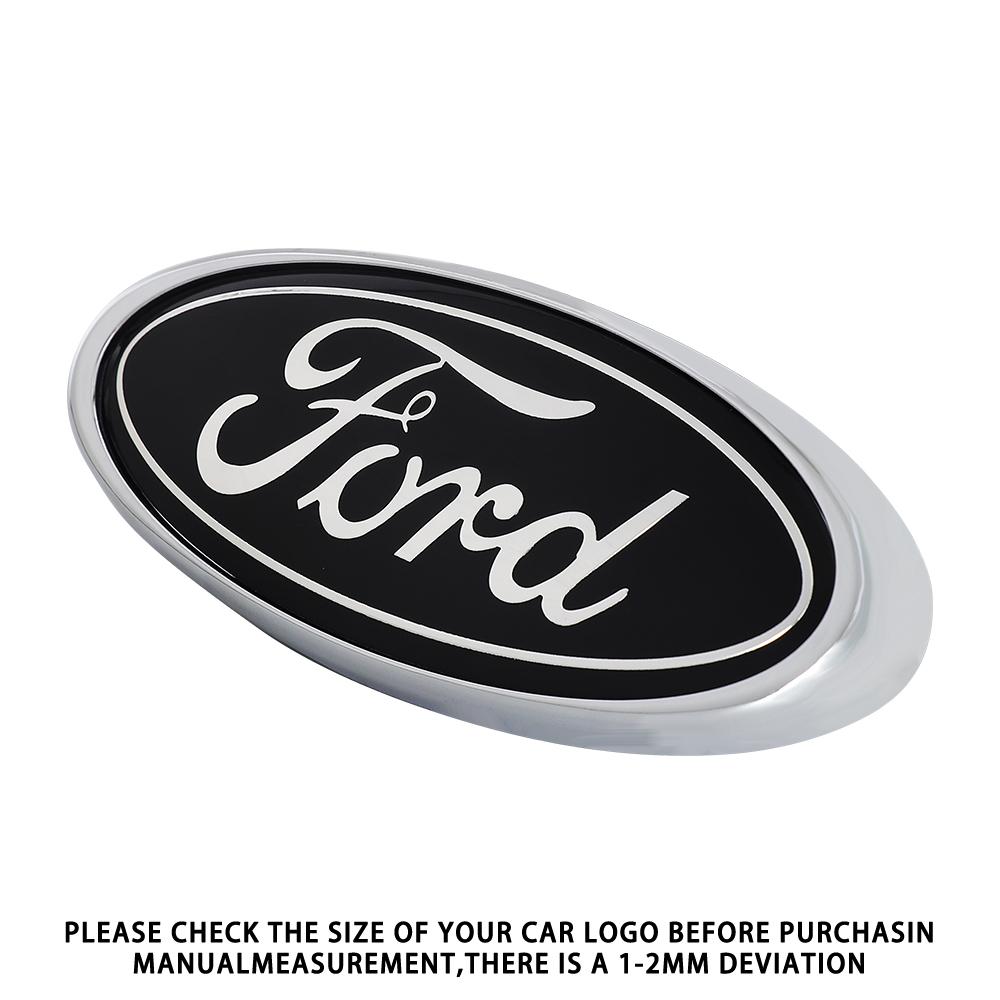 QVHI3 Car Front Hood Grille Emblem Bagde Sticker Cover Accessories Auto Styling For Ford Focus Kuga Mondeo SMax Fiesta Ranger Mustang