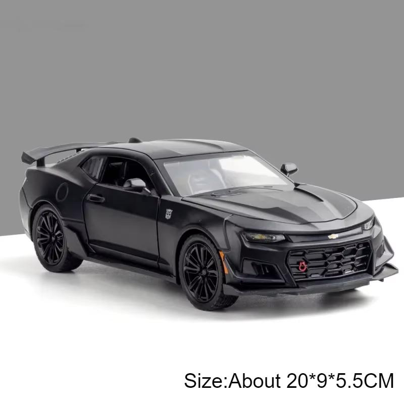 Scale 1:24 Camaro Lykan Sports Car Model Toy Diecast Metal Music Light Pull Back Miniature Supercar Models Good Gift for Friends
