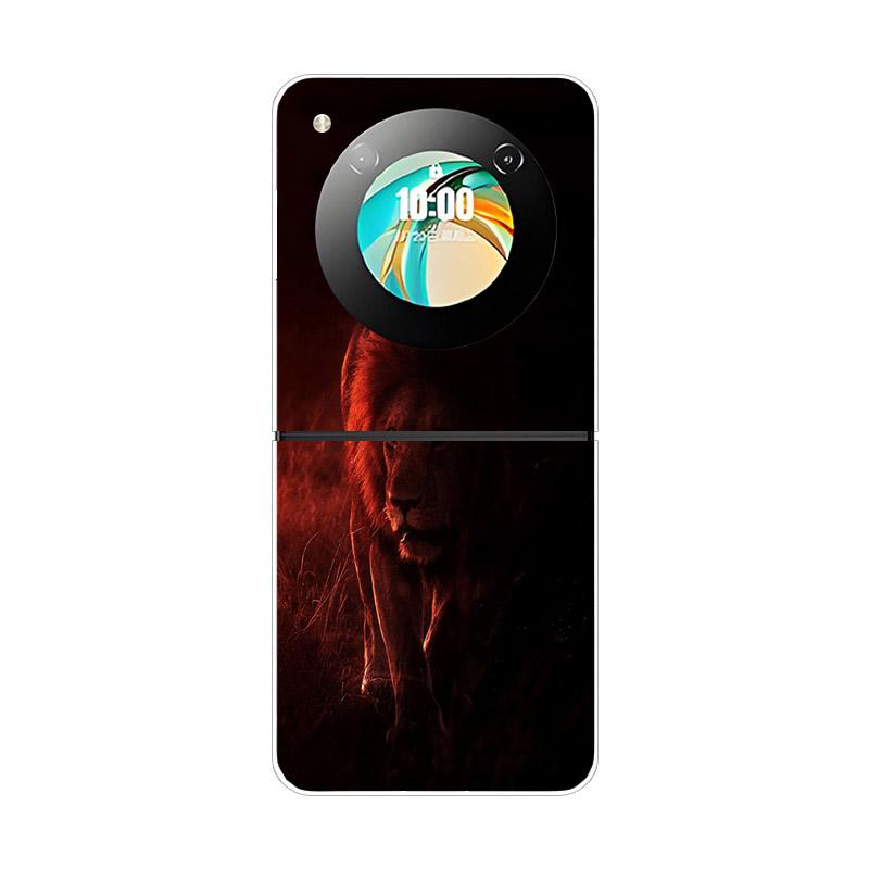 Чехол для ZTE Nubia Flip NX724J Модный Расписной Прозрачный Жесткий ПК Складной Для ZTE Libero Flip 5G A304ZT Прозрачная Крышка Телефона Funda