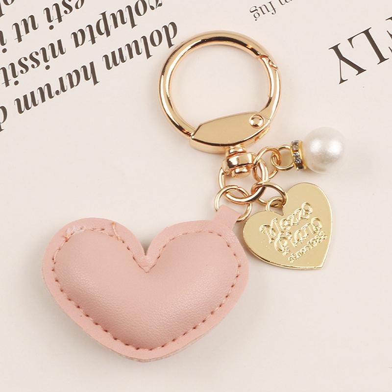 Cute Heart Keychain Phone Bag Backpack Charm Accessory Car KeyChain Creative Schoolbag Pendant