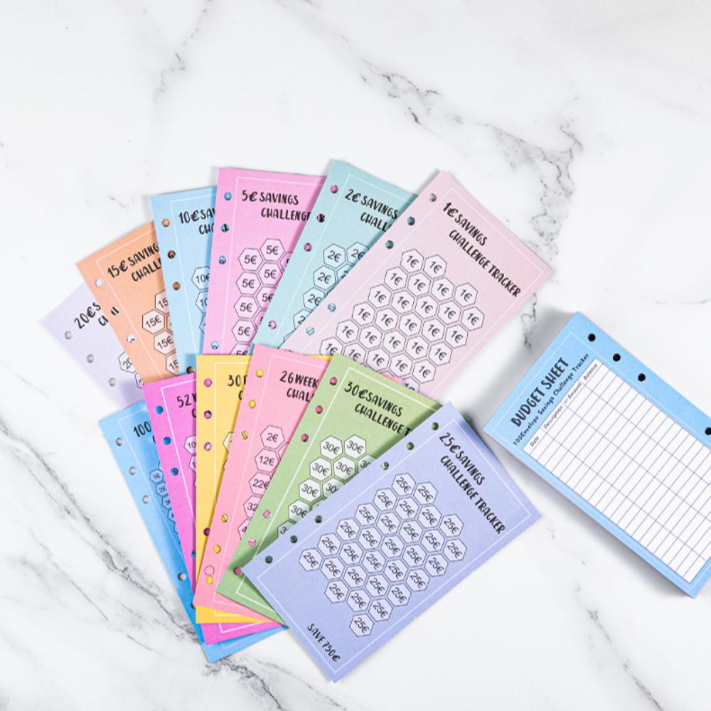 48 шт. 52 недели Save Challenge Экономия Карточки A6 100 Конвертов Планирование Бюджета Книга