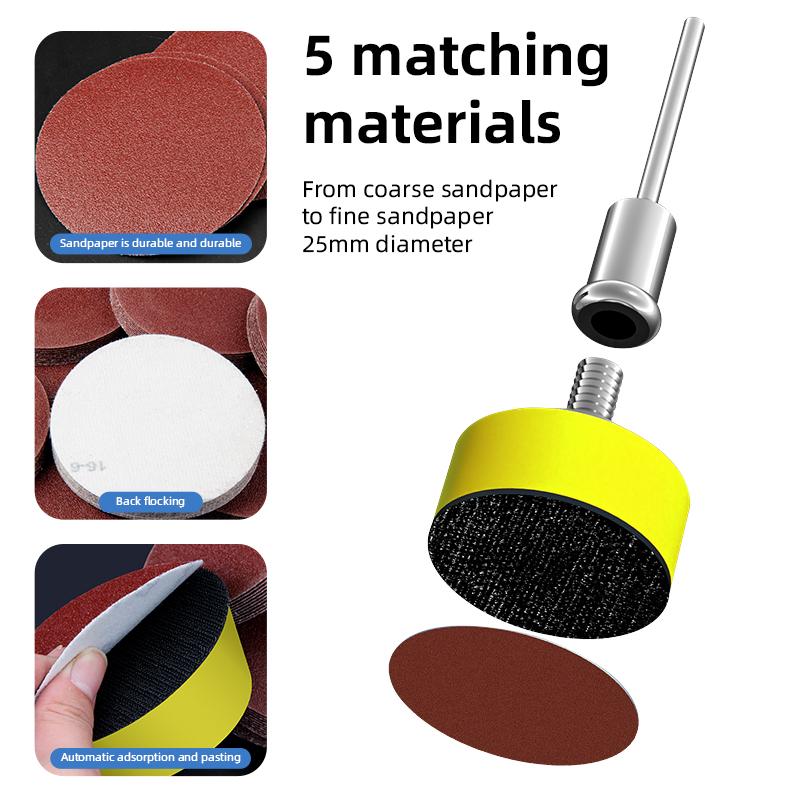 ITLY 1 дюйм 100 шт. набор наждачной бумаги 25 мм шлифовальный диск шлифовальный диск абразивная бумага 1 дюйм абразивная полировальная подложка для инструментов Dremel