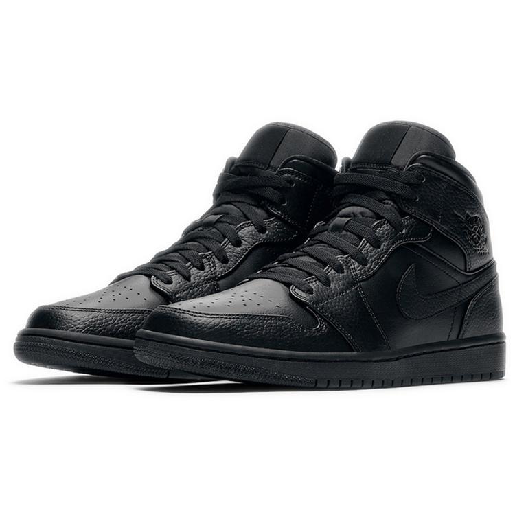 Air Jordan 1 Mid 'Triple Black' 2020 Men's 554724-091
