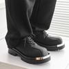 Men Leather Platform Oxfords Footwear Lace-Up Thick Tottom for Male Dress Shoes Casual Mens Business Shoes New Men Casual Shoes
