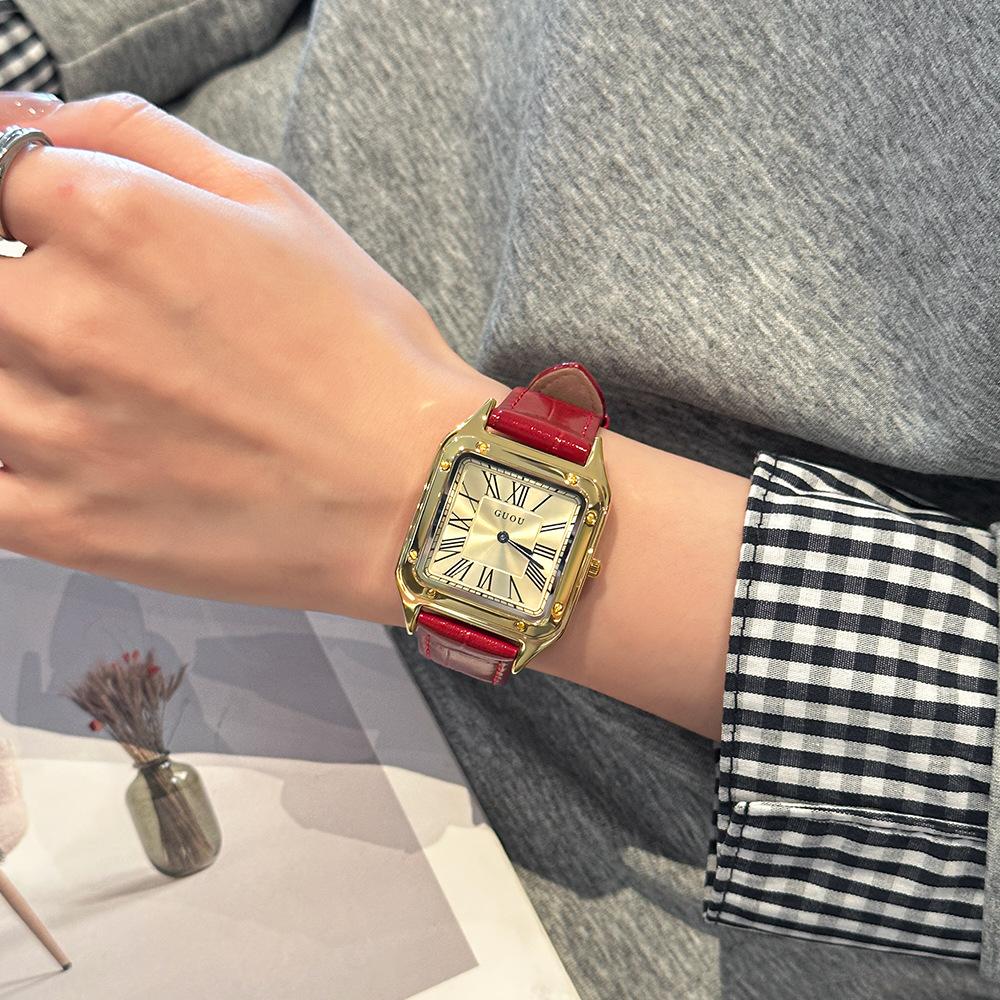 Autumn New Square Belt Watch Elegant Fashion Quartz Couple Watch Retro Modern Watch