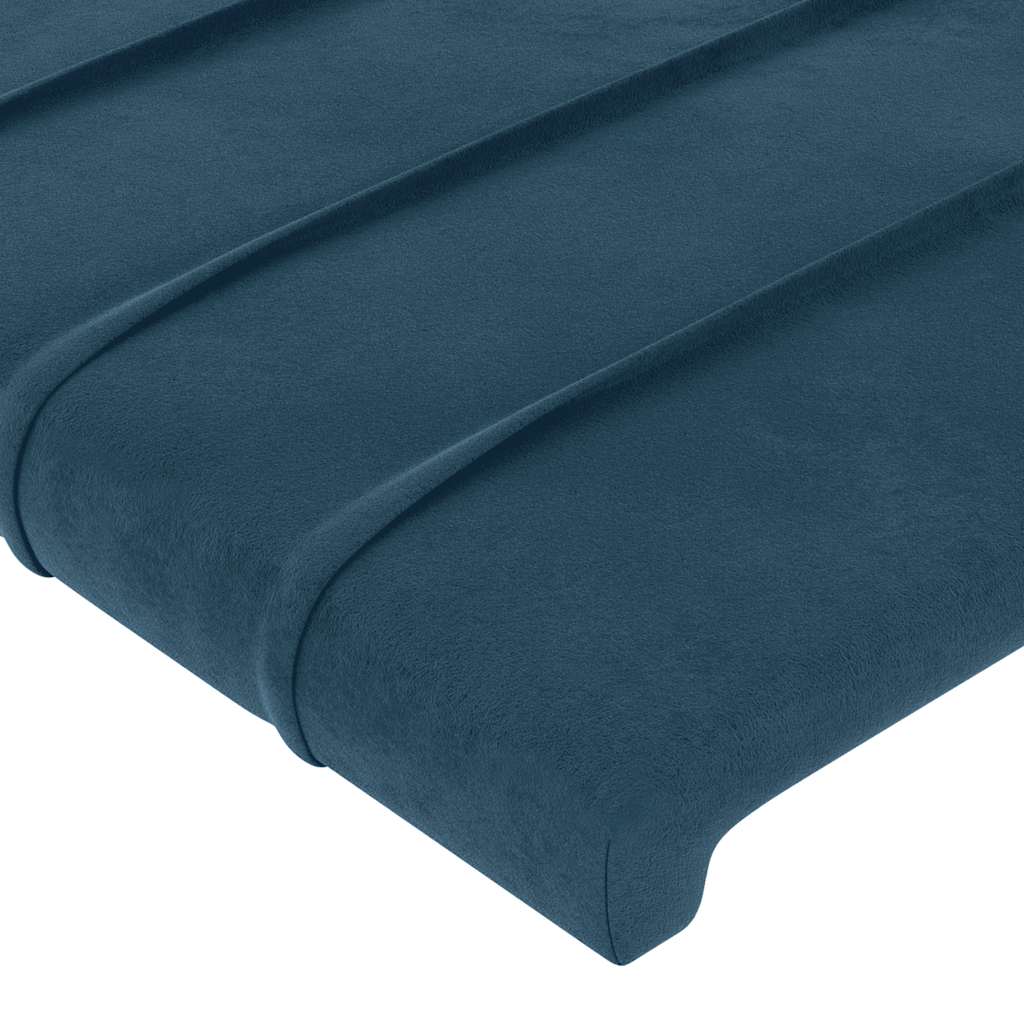 Headboard with Ears Dark Blue 103 x 23 x 78 88 cm Velvet