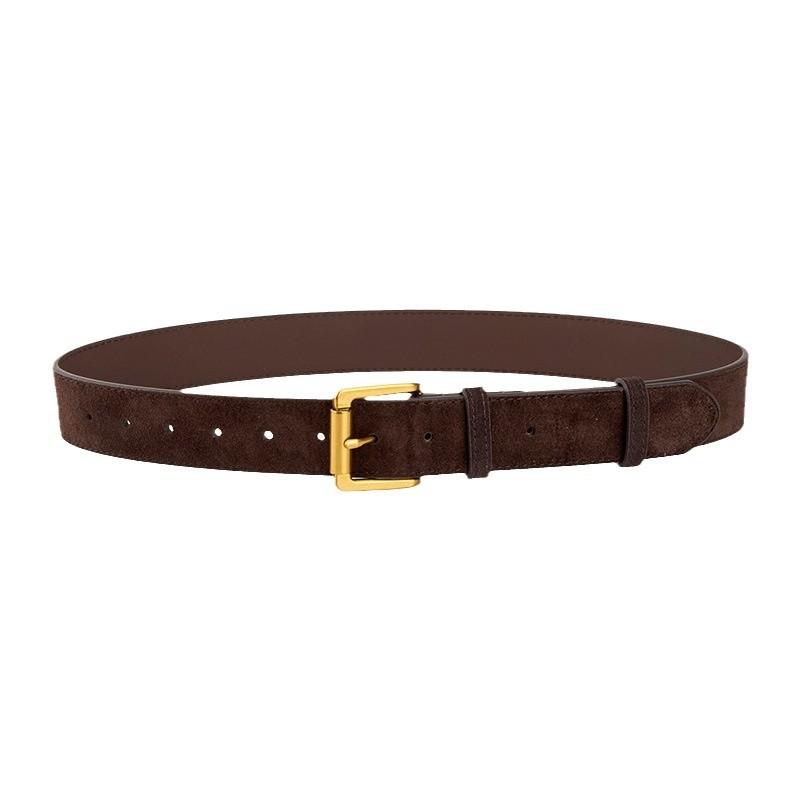 Универсальный матовый ремень для женской пряжки-гвоздика, высококлассный, декоративный кожаный ремень для женщин