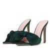 Sexy Pointed Toe Mules High Heels Slipper Female Summer Party Banquet Shoes Fashion Butterfly -Knot Women Slides Sandals
