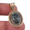 Natural Pietersite Gemstone 925 Solid Sterling Silver TwoTone Pendant 1.50" K6k90