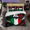 Italy Football Pattern 3 Pieces Bedding Set Soft Microfiber Duvet Cover with Pillow Cases for Bedroom