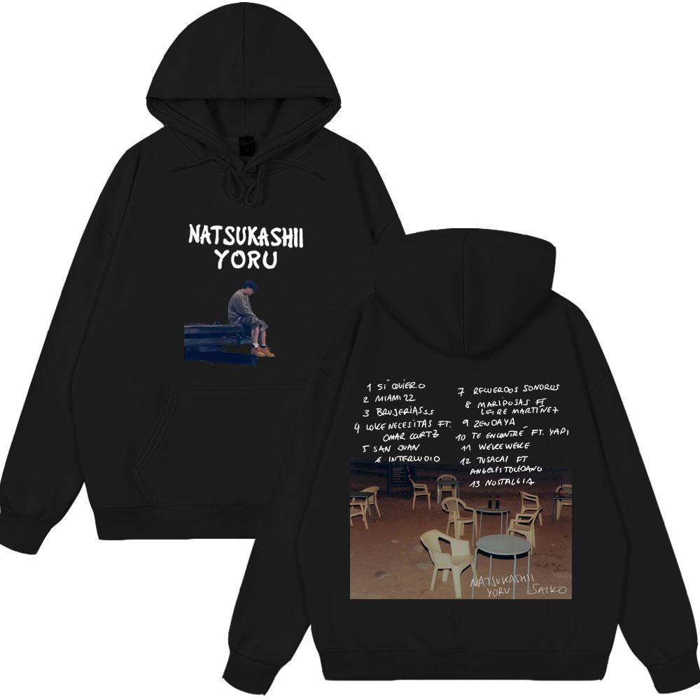 Rapper SAIKO Natsukashii Yoru 2025 New Album Couple Hoodies Winter Harajuku Sweatshirt Men's Hip Hop Hoodie Couple Style Clothes