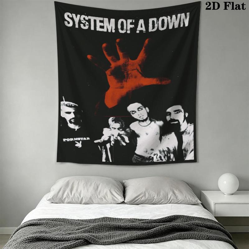 system of a down Wall Tapestry Aesthetic Wall Hanging Printed Fabric Blanket Decorative Tapestries for Bedroom Living Room Home Decor