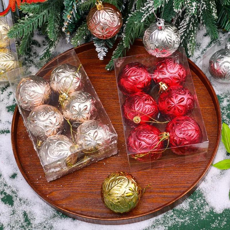 6 шт./кор. елочные шары, небьющиеся елочные украшения, рождественские шары, подвески, праздничный декор для вечеринки, украшение