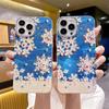 Для iPhone 15 14 13 12 Pro Max 15 14 plus Модный синий чехол с рисунком снежинок Для iPhone 11 15pro max 15plus 14promax Мягкая силиконовая задняя крышка