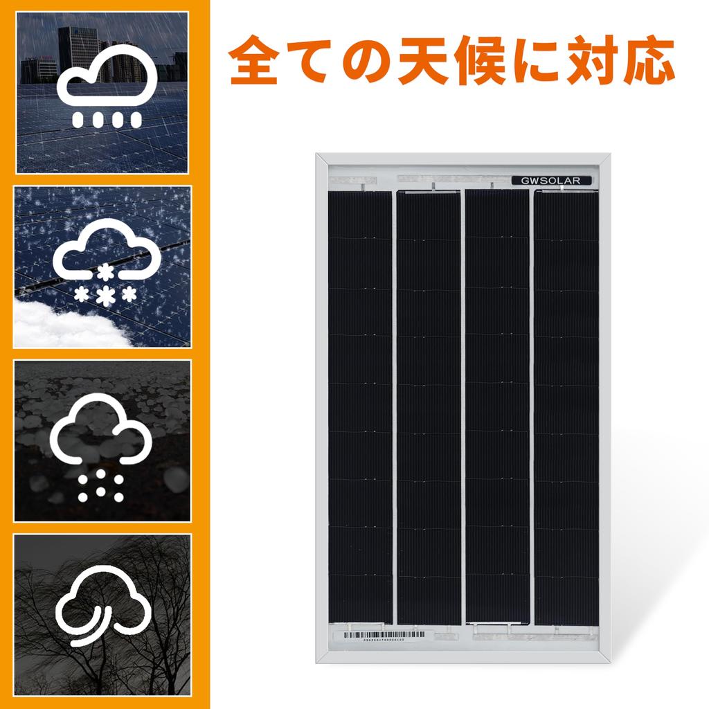 GWSOLAR 6W 12V Solar Panel X X Cm with Backflow Prevention Diode Monocrystalline PERC Solar Cells from the Eclipse Series Small Powerful Power Solar