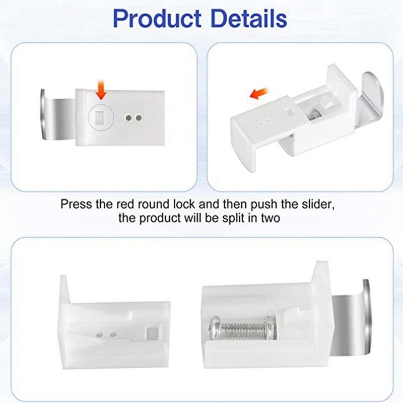 4 шт. плиссированные кронштейны для жалюзи, кронштейны для оконных поручней, жалюзи, жалюзи для крючков для штор, крепление на штанге, магнитный держатель Mini