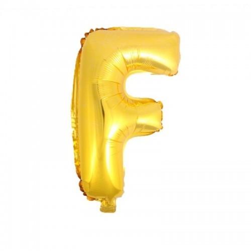 Balon Foliowy Litera F Złoty 45 Cm 1 Szt.