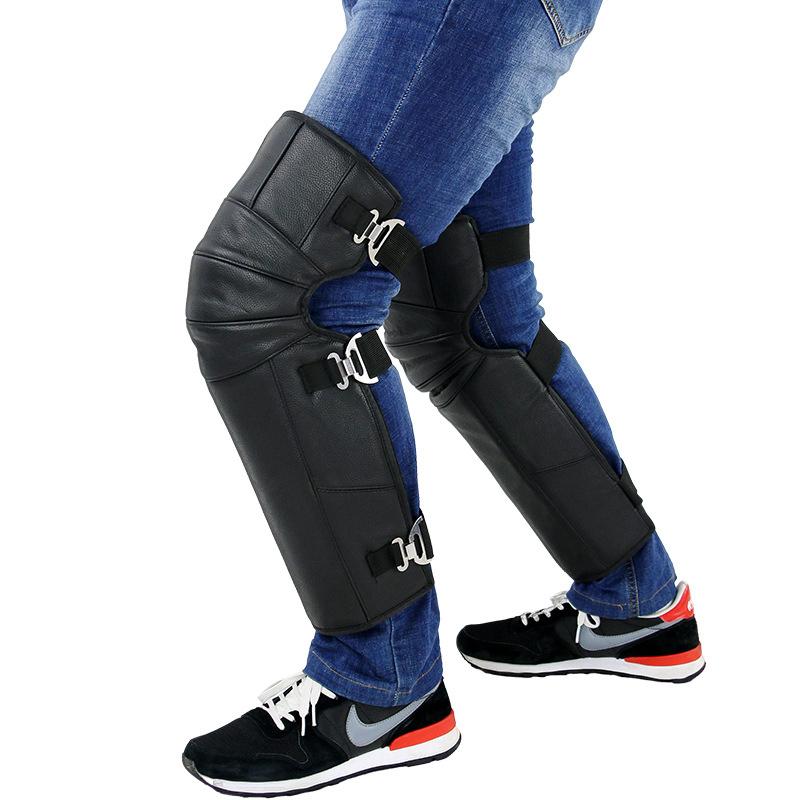 LMoDri кожаные шерстяные наколенники для скутера, теплые наколенники для езды на велосипеде, зимняя езда на мотоцикле, толстые ветрозащитные наколенники для холода