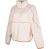 Color Block Academy Knit Comfortable Sweatshirt Women sweatshirt Off-White HJ0238-030