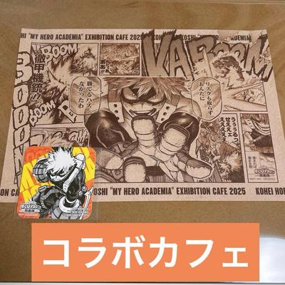 [Б/У] Бонус из кафе-коллаборации оригинальной художественной выставки: Бакуго Кацуки Моя геройская академия Выставка Подставка под тарелку Подставка под стакан k