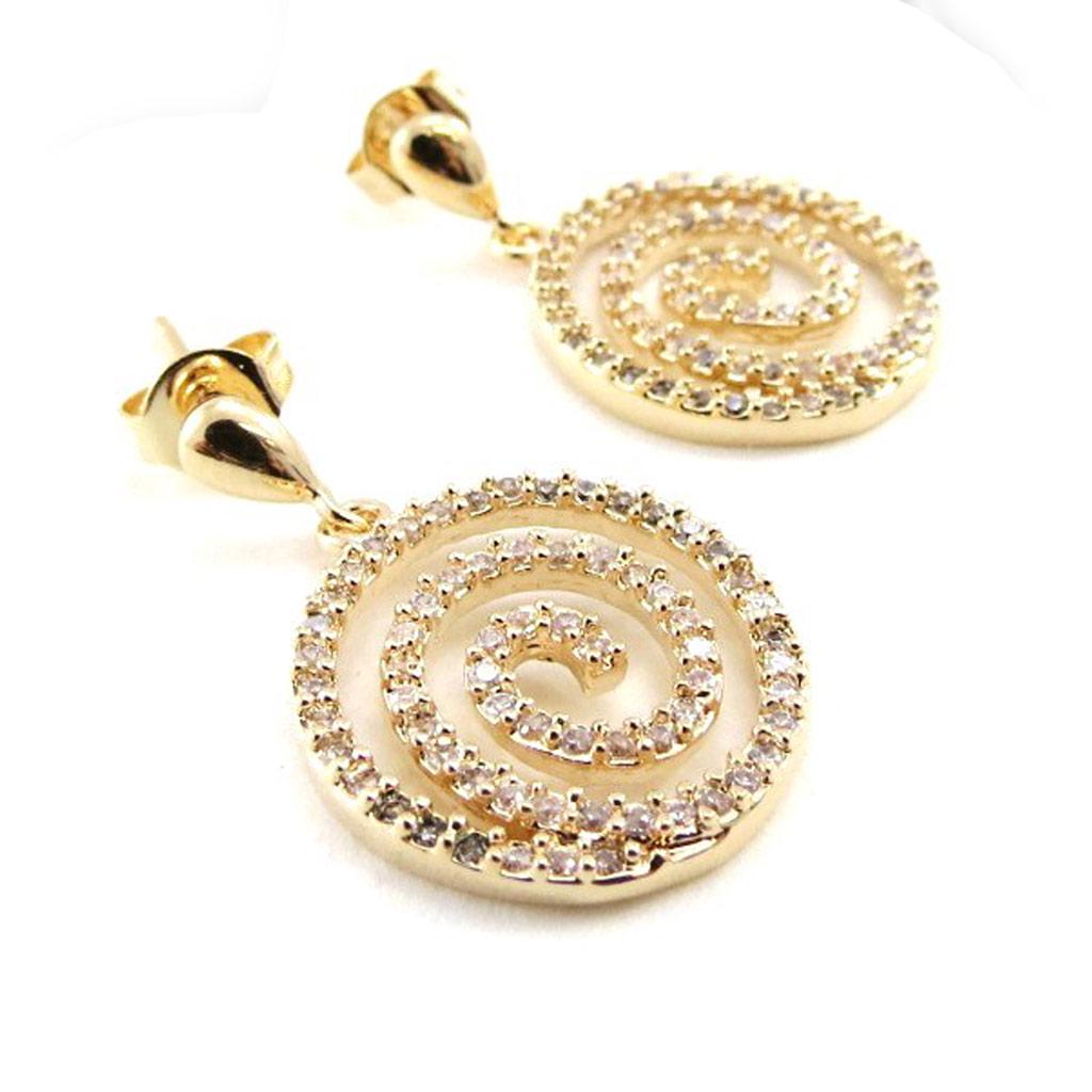 Les Trésors De Lily [I9840] - Позолоченные серьги «Богиня»