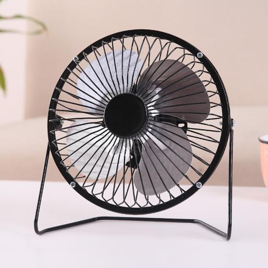 4 inch Portable Metal Mute Table USB Charged Cooling Fan Home Office Air