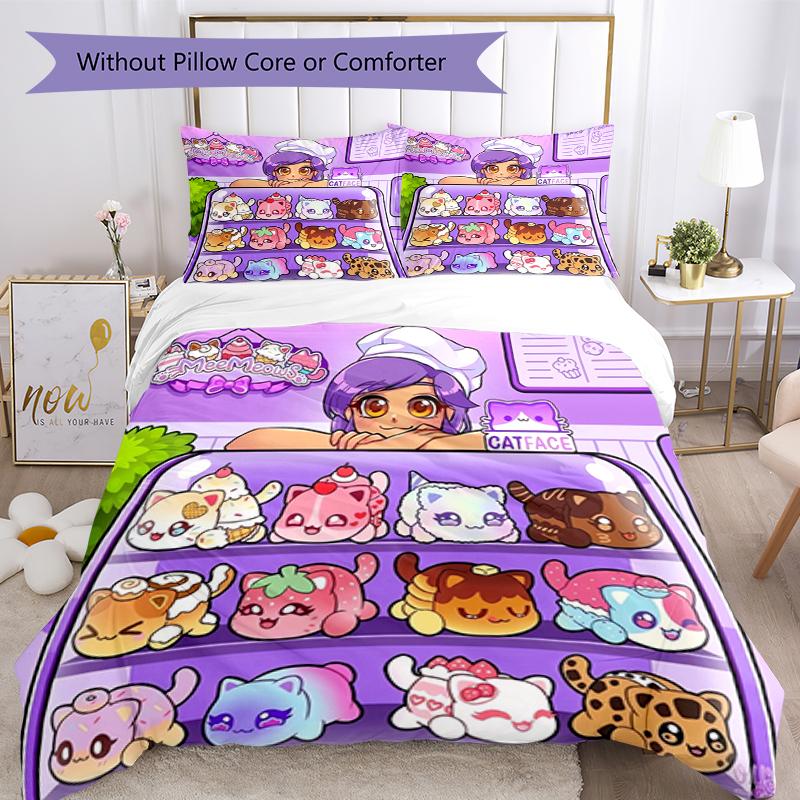 3pcs Aphmau Bedding Set Duvet Cover Closure Includes 1 Duvet Cover & 2 Pillowcases, Soft and Comfortable for All Seasons.
