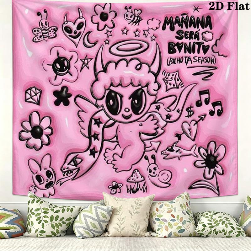 Karol G Wall Tapestry Aesthetic Wall Hanging Printed Fabric Blanket Decorative Tapestries for Bedroom Living Room Home Decor