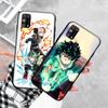 Черный чехол для Xiaomi Redmi 13C Note 9 iPhone XR 7 8 14 15 11 12 13 X XS Pro Max Samsung A25 S23 S24 FE Ultra Plus My Hero Academia