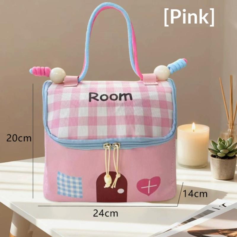 Waterproof Cosmetic Bag High Capacity House Shape for Travel Storage