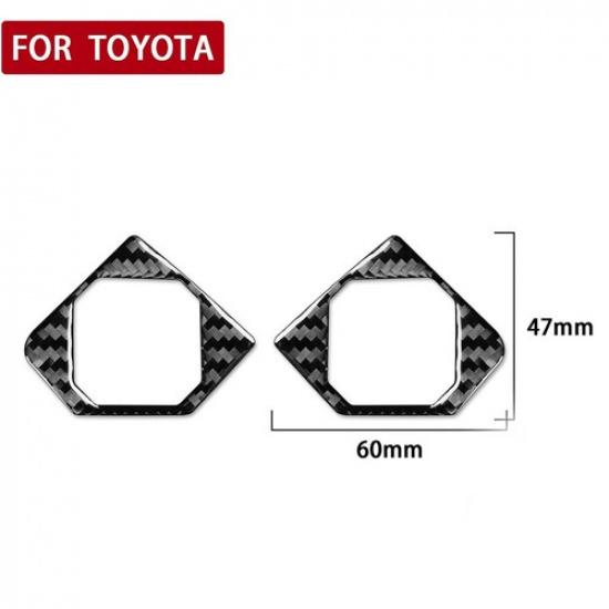 Подходит для Toyota Tacoma 2015- Накладка на кнопку рулевого колеса из АБС-пластика с карбоновым покрытием