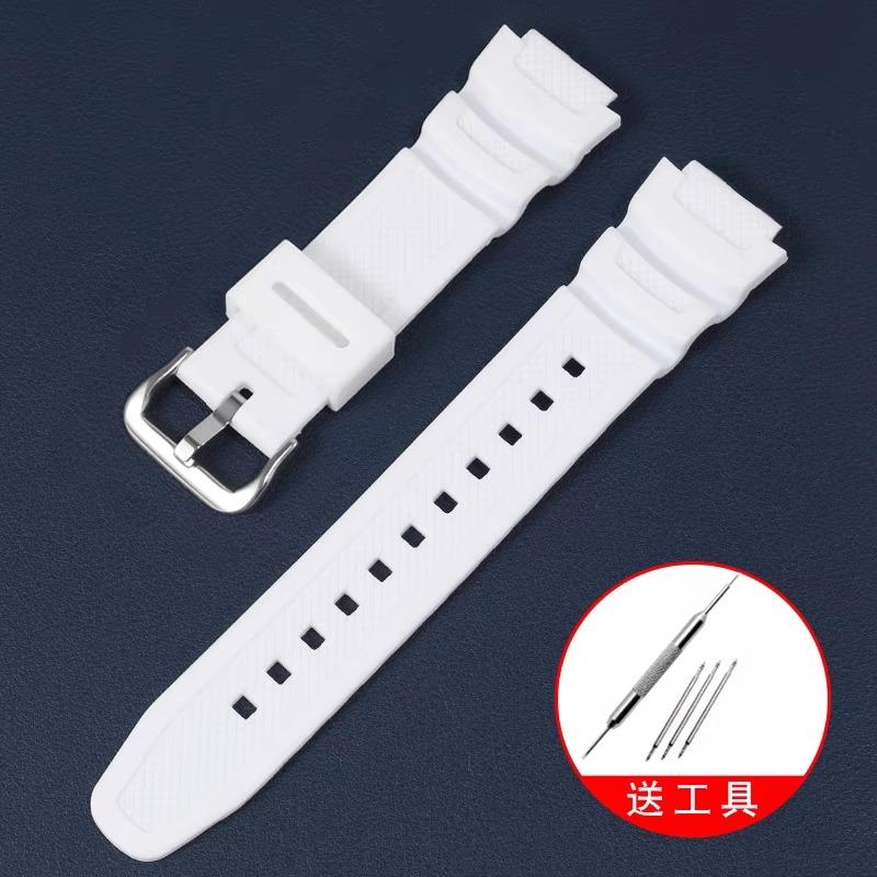 Аксессуары для ремешка часов подходят для Casio Watch W-218h / F-108 AE1200 / 1000 / 1300 смола силикон ремешок для часов 18 мм