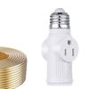 2 Pack Versatile Prong Light Socket To Plug Adapter for Easy Conversion of Light Bulbs To 2 or 3 Prong Outlets
