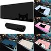 Large Cute Mouse Pad Kawaii Black Cat Kitten Game Keyboard Mat XxL Laptop Computers Accessories Rubber Table Pads Office Carpet