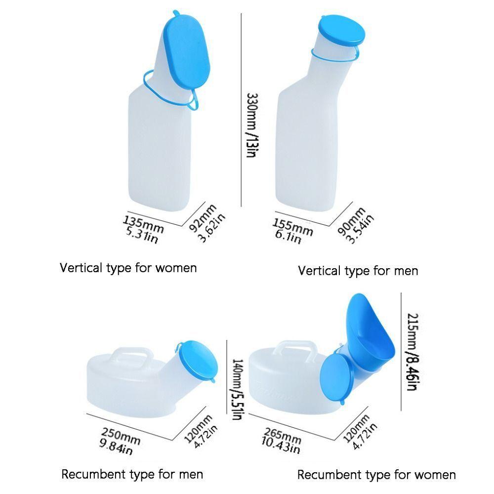with Seal Lid Mobile Urinal Toilet 1000ml Urinal Potty Portable Urinal Pee Bottle  Hospital Patient