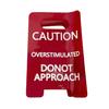 1/2Pcs Overstimulated Warning Sign Hair Claw Strong Grip Thick Hair Funny Yellow Caution Hair