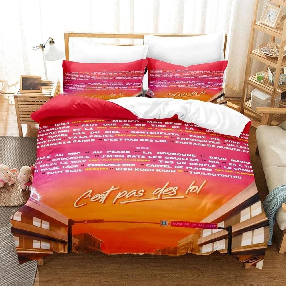 Комплект постельного белья JuL C'est Pas Des Lol с 3D-печатью, пододеяльник, двуспальная кровать, двуспальная кровать, двуспальная кровать, кровать размера King, постельное белье для взрослых и детей, пододеяльник