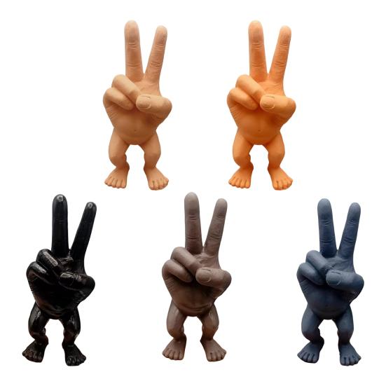 Статуэтка с двумя пальцами из смолы, скульптура в виде ножниц для домашнего офиса, книжной полки, украшение, рождественский фестиваль, подарок