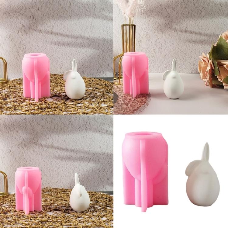Прекрасные формы для свечей в виде животных 3D кролики силиконовые формы формы для орнаментов литьевые формы товары для рукоделия для украшения дома