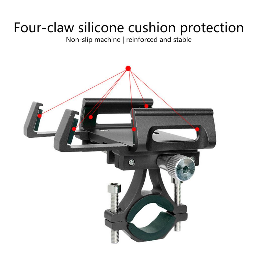 Bicycles Phone Holder Bracket Motorcycle Phone Mount Adjustable Handlebar Cell Phone Clamp Scooter Mobile Phone Clip