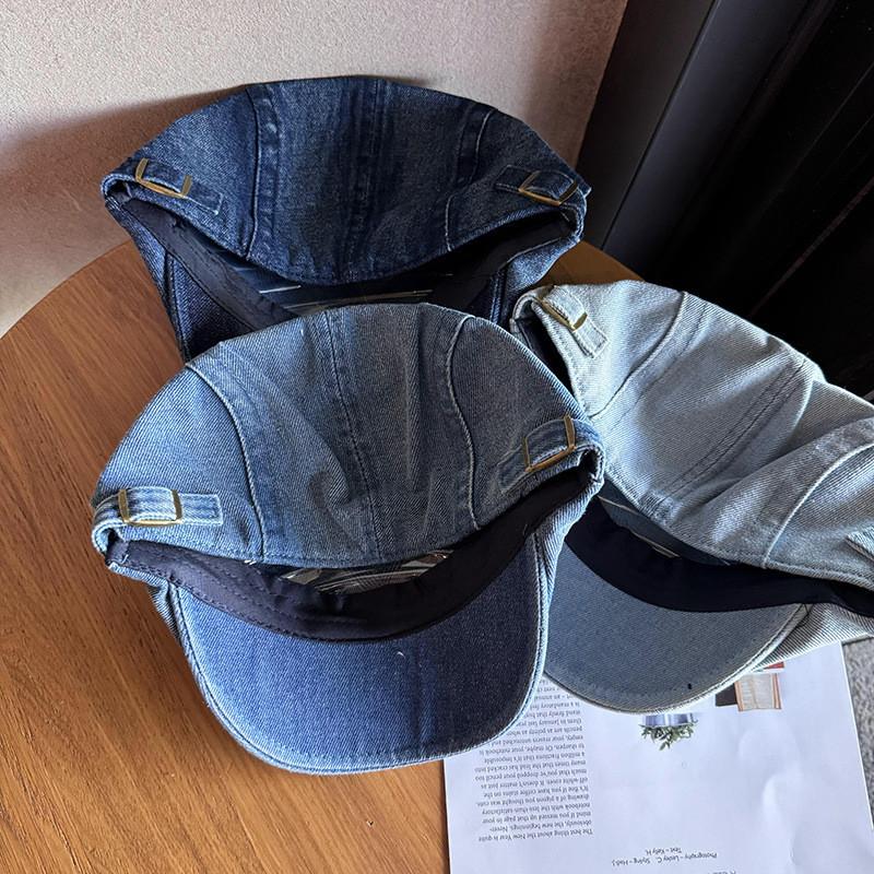 Ретро Однотонный Простой Полосатый Нейтральный Повседневный Берет на Осень и Зиму