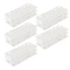 5Set 40‑Hole Plastic Test Tube Rack Assembled Detachable Sample Bottle Rack Holder for Laboratory 20x20mm