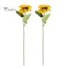 UV Resistant Artificial Flowers Sunflower with Leaves Long Stem Fake Silk Large for Protected For Outdoors Home Hotel DIY Craft Wedding Party