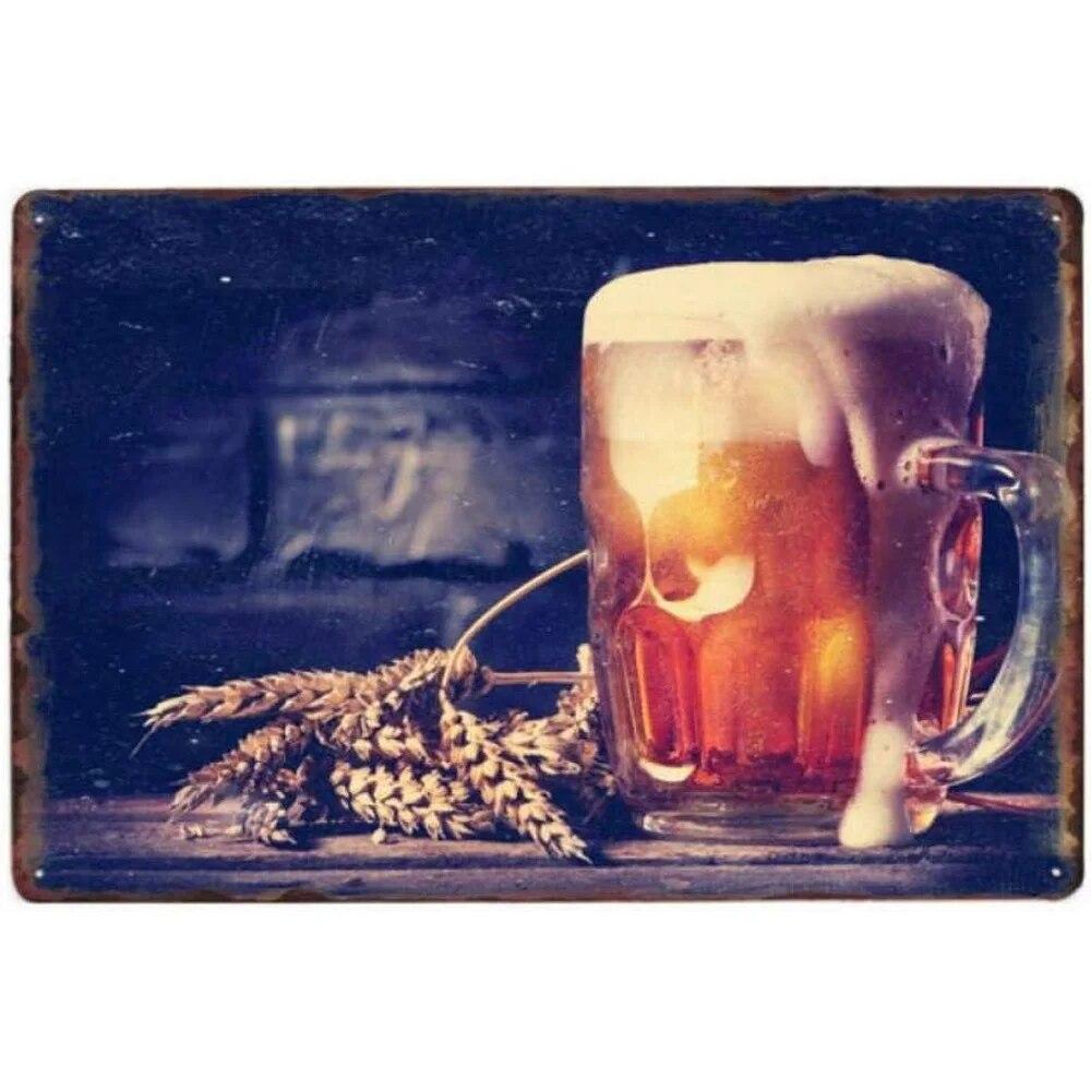 Винтажная чашка для пива Miller High Life, металлическая жестяная вывеска, плакаты, тарелка, Настенный декор для дома, бара, гаража, кафе, клуба, ретро постеры, доска