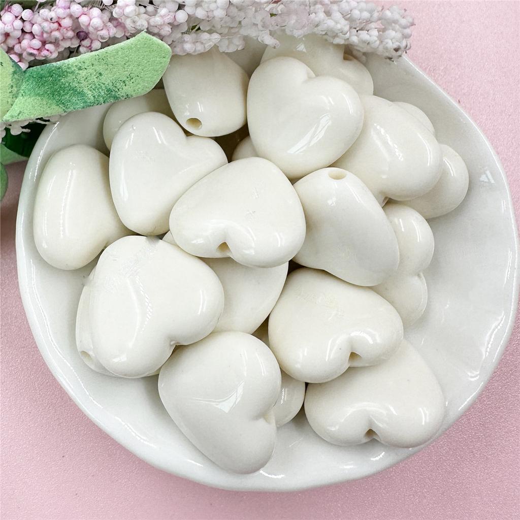 Сплошной цвет 18,8*17,2 мм DIY материалы ручной работы мода для ожерелья серьги изготовление 20 шт/пакет бусины в форме сердца акрил