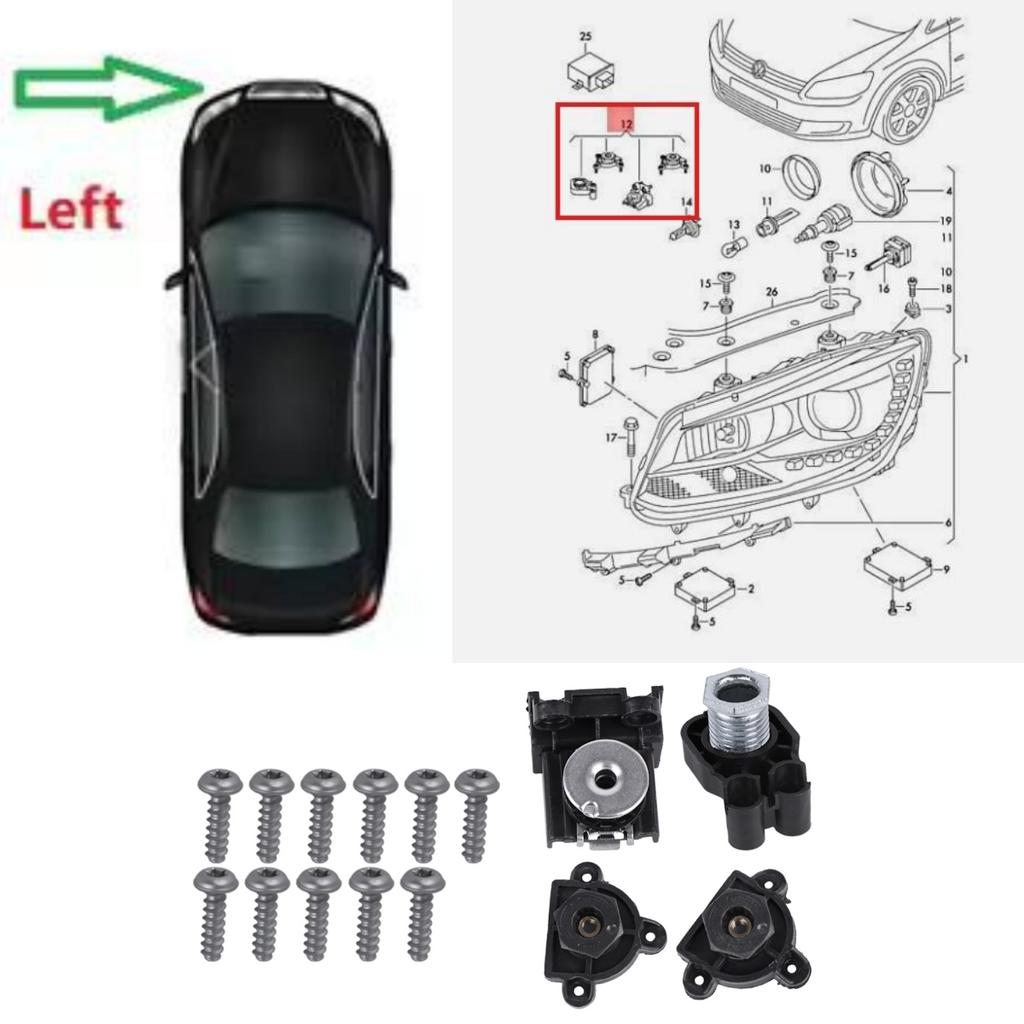 Front Headlight Repair Kit For VW Caddy 2011-2015/ Touran 2011-2015 Car Screw Fittings 1T0998225C 1T0998226C