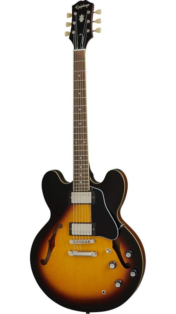 Epiphone Inspired by Gibson Vintage Sunburst Epiphone Electric Guitar / ES-335 (VS) Semi-Aco