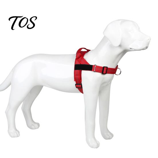 Ergonomic Pressure Relief Dog Harness No Pull Harness, Adjustable Nylon Vest with Handle, Breathable Dash-proof Control for Hiking Padded Medium Large