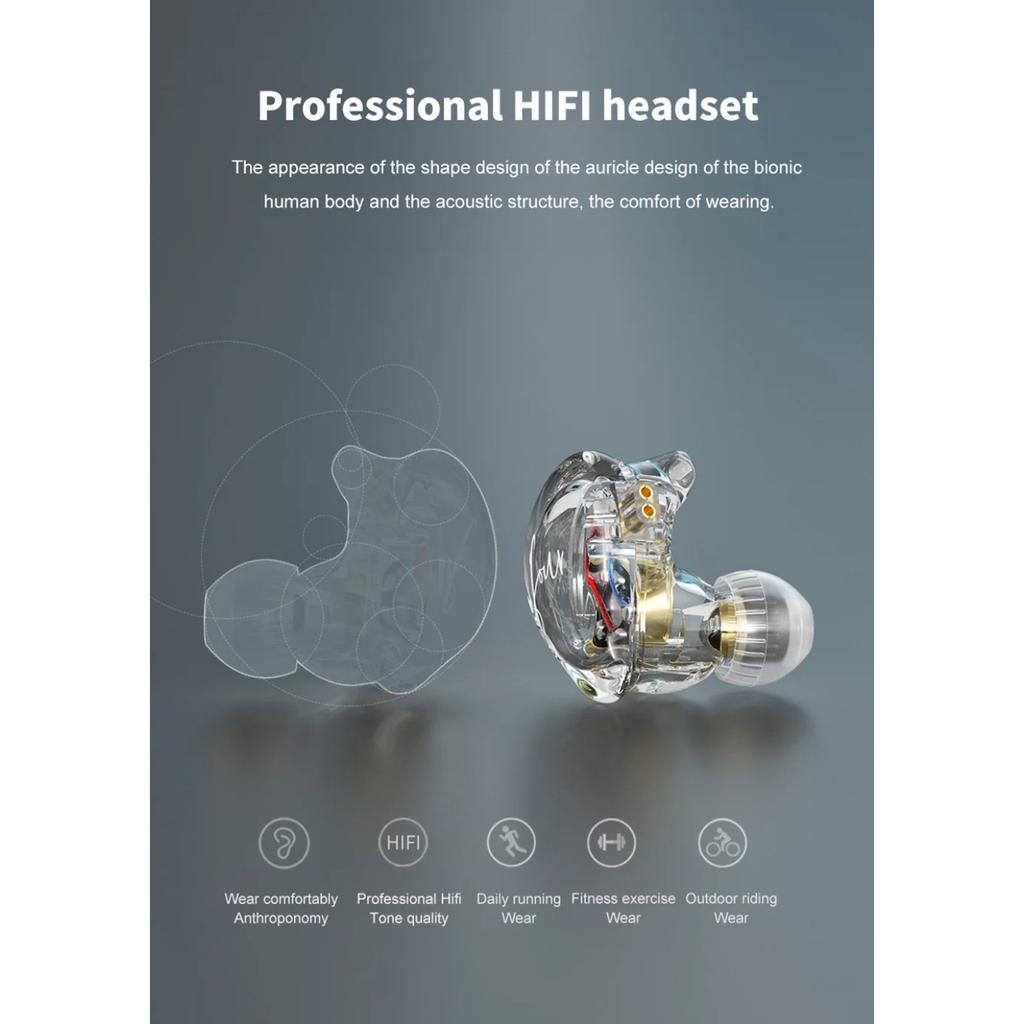 TRN CS4 In Ear Earphone Dynamic DJ Monitor IEM Earbud HIFI Sport Noise Cancelling Headsets TRN ST5 Kirin MT4 MT3 for Xiaomi