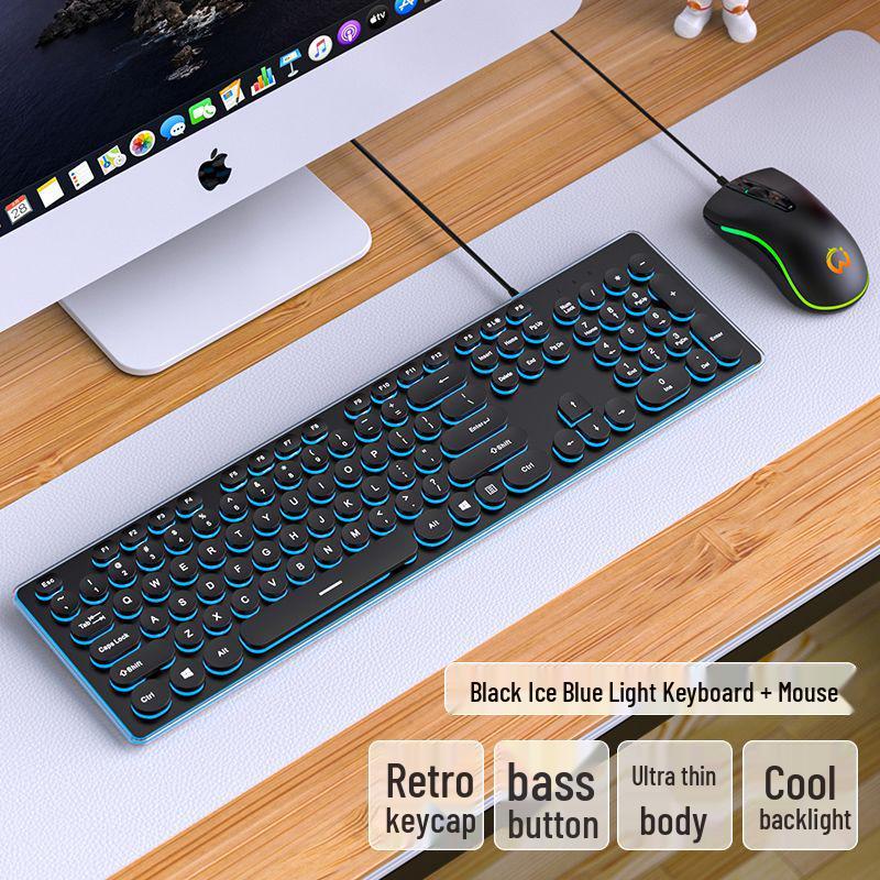 Бесшумная проводная клавиатура Chocolate Punk - USB для дома, офиса, игр и набора текста